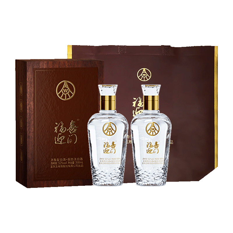 五粮浓香618【五粮液股份出品】福喜迎门 高度白酒 端午送礼宴请 52度 500mL 1瓶 臻藏水晶
