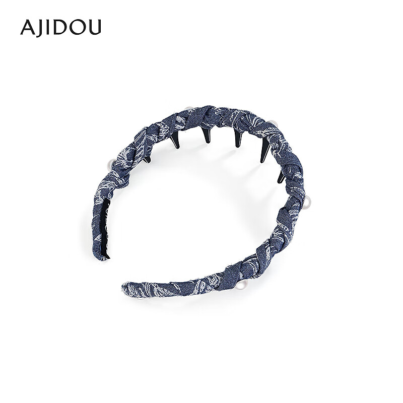 AJIDOU阿吉豆发饰女款蓝色高颅顶细头箍新年跨年礼物 蓝色 1个