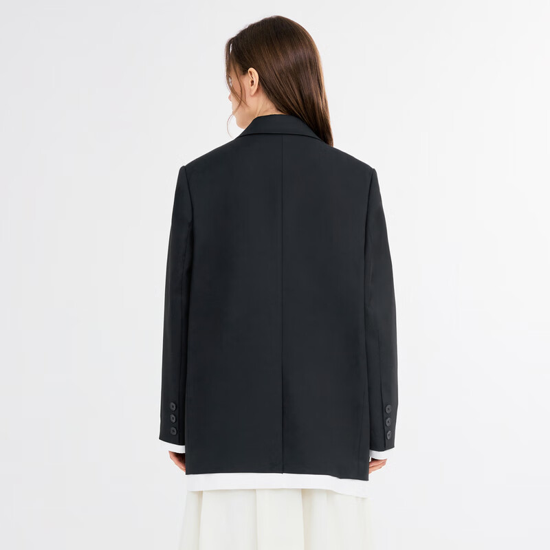 乐町简约廓形西装 黑色(预售) L