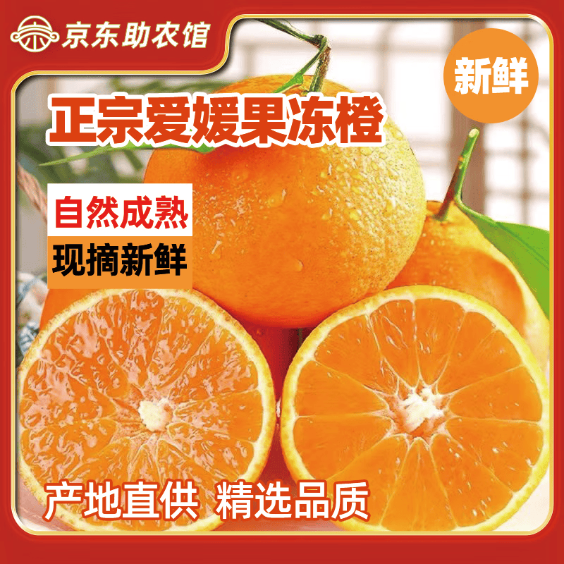 四川正宗爱媛果冻橙38号 5斤手剥新鲜当季水果送礼甜橙生鲜橙子 5斤小果60-65mm【20个左右】