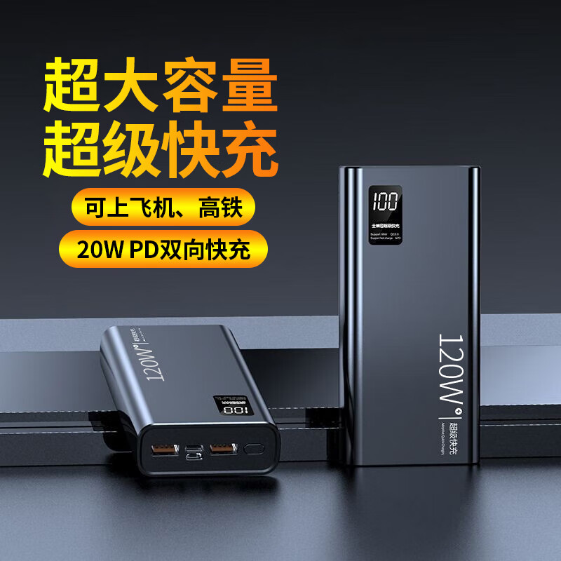 电沃达充电宝20000M超级快充毫安可上飞机大容量超薄便携小巧移动电源适用于华为苹果安卓等手机 尊享版【超级快充+升级电芯】提速300% 适用于华为苹果oppo  vivo小米iqoo
