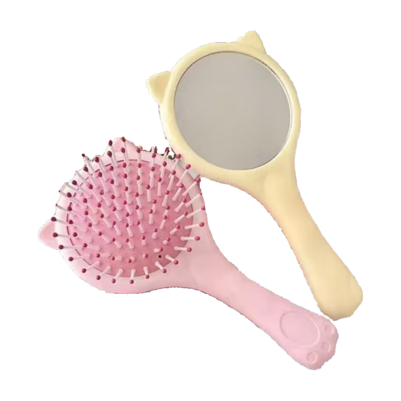 茉心玉米烫须夹板【lena平替】负离子蓬松造型持久不伤发卷发棒高颅头烫发根神器宿舍男女朋友礼物 迷你二合一【镜子+气垫梳】