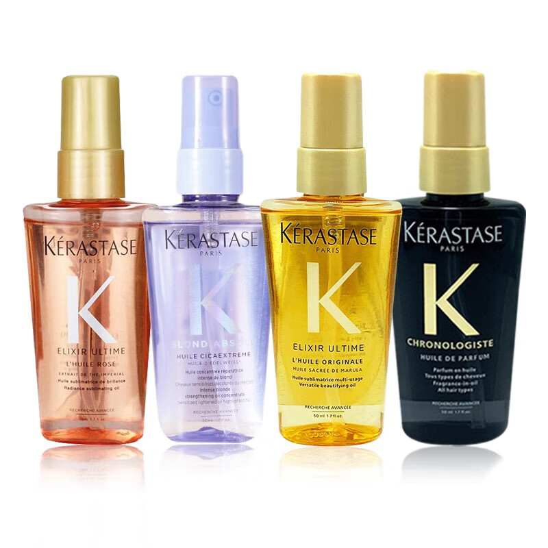 卡诗（KERASTASE）护发精油 免洗黑钻顺柔毛躁受损进口修护液护发素 K 黑钻钥源100ml 50ml