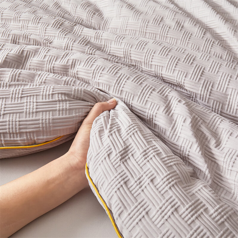 恒源祥蚕丝被100桑蚕丝加厚10斤冬被春秋被8斤棉被空调被二合一子母被芯 无染 月影灰 220x240cm 4+【8斤冬被】子母被