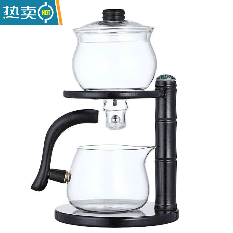 拓进日本进口品质玻璃半全自动茶具套装懒人家用吸磁感应泡茶壶冲泡茶