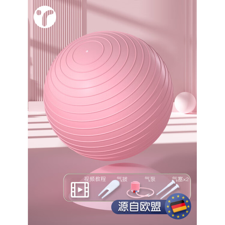 英瑞特瑜伽球孕婦專用助產(chǎn)加厚防爆瑜伽大球運動器材孕婦分娩順產(chǎn)球 助產(chǎn)師磨砂防爆-嵐粉 55cm (身高150-160cm)