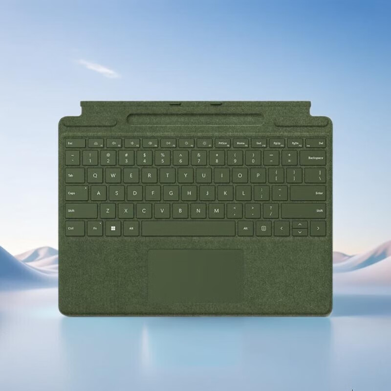 微软Surface Pro11/10/9/8/X/12/7/6/5/4原装键盘盖专业键盘磁吸键盘 PRO8/9/X森野绿【盒装官保一年】
