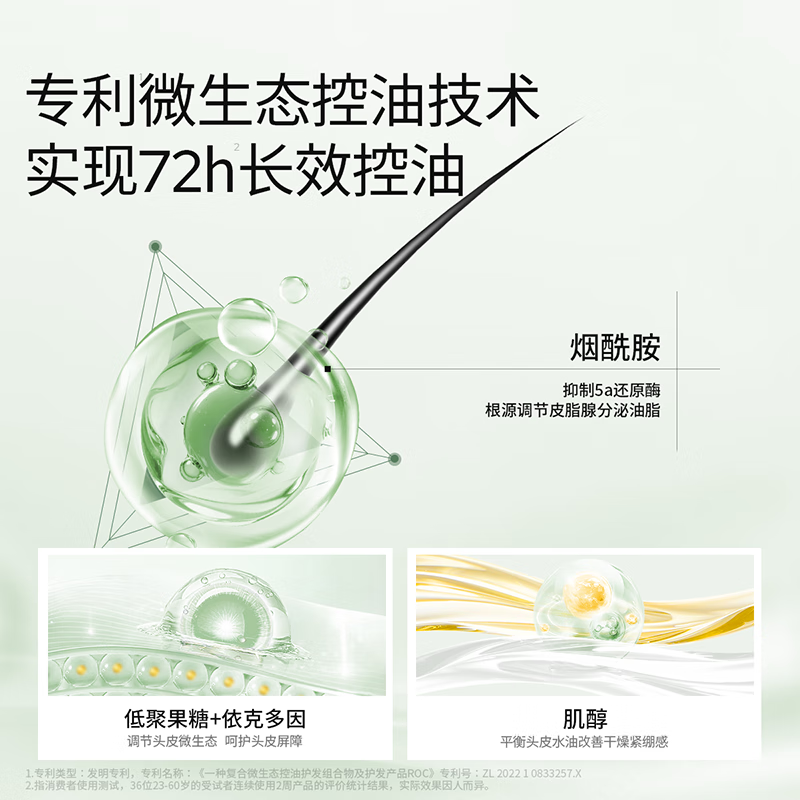 roye【老爸评测】若也去屑止痒洗发水青蒿控油蓬松洗发露大容量洗头膏 【72h控油去屑】去屑止痒+控油蓬松472ML