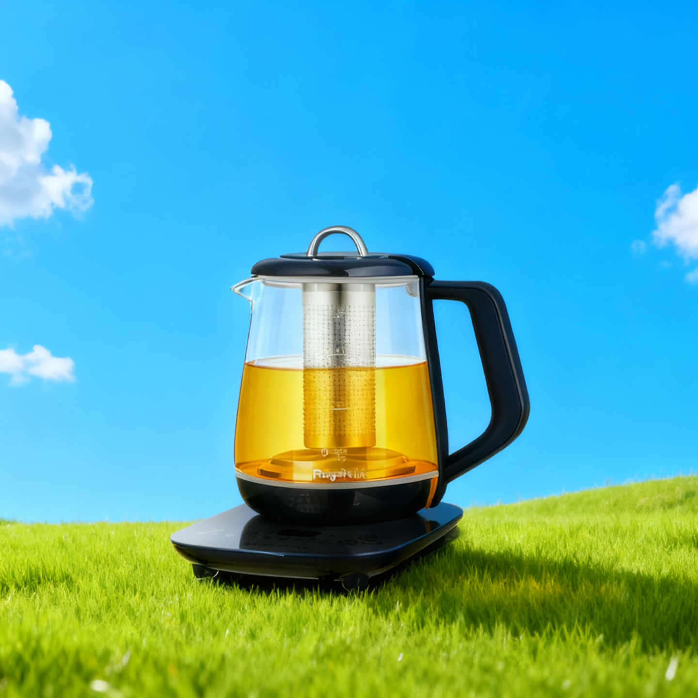 荣事金（Rongshijin）养生壶家用多功能全自动加厚玻璃电热烧水壶煮茶器花茶壶SD-1500Y 黑灰色 1.5L