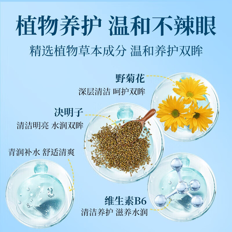 内廷上用同仁堂草本洗眼液清洗眼睛缓解眼疲劳干涩止痒水洁眼部护理液H 【1盒体验装】260ml/盒