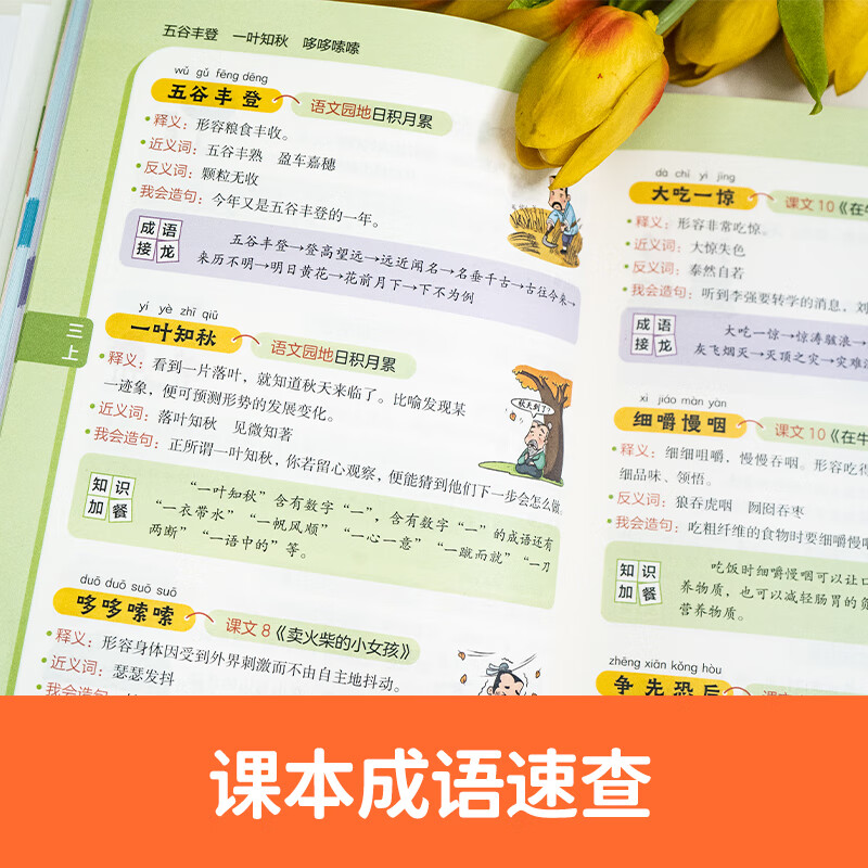 当当课本里的必背成语小学一二三四五六年级语文必背常考高频成语速查速记同步教材考点趣味漫画成语积累大全 奥数开心一本 课本里的必背成语