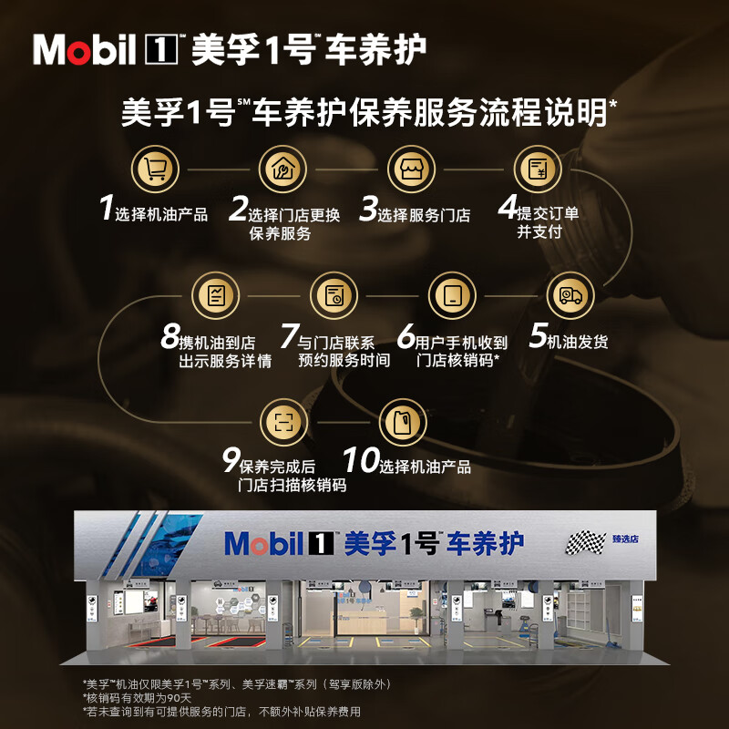 美孚1号劲擎表现超金0W-20 SQ 4L 先进全合成机油官方授权汽车保养