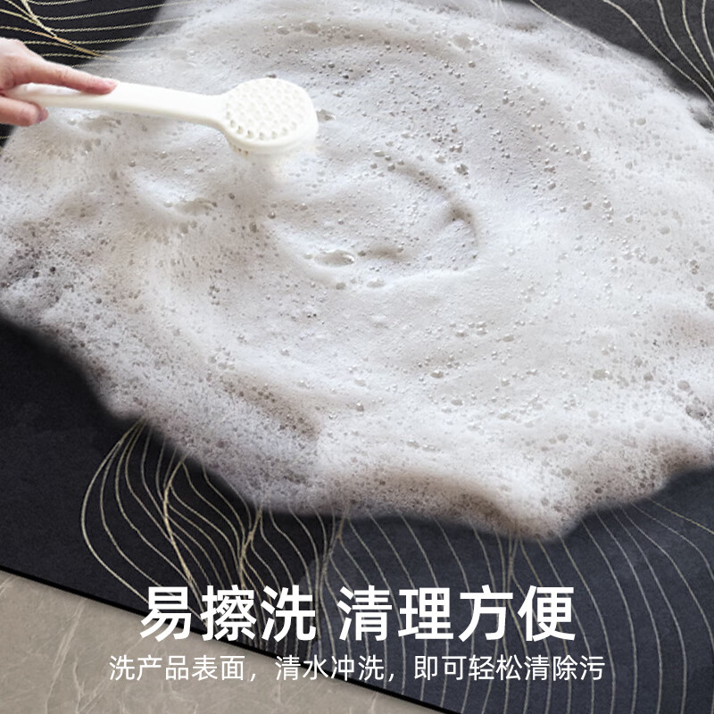 斯蒂曼妮 CITY·MANNI科技布软地垫家用浴室吸水防滑脚垫轻奢高级出浴踩脚地毯卫生间用 熔岩时光 40x60cm【吸水速干】抑菌防滑