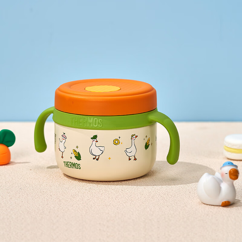 膳魔师（THERMOS）儿童保温碗防烫婴儿餐具幼儿防摔多功能保温碗 魔性大鹅保温碗/320ml