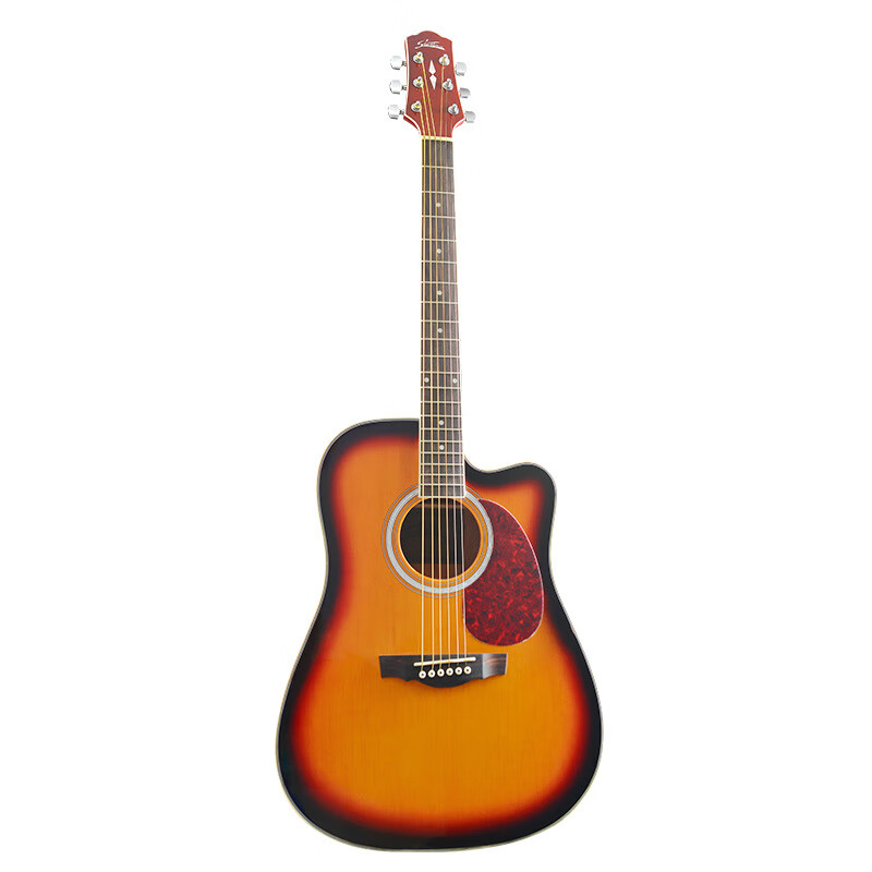 星臣（STARSUN）正品DG220民謠吉他41寸星辰木吉他初學(xué)練習(xí)表演男 dg120cbs缺角日落色