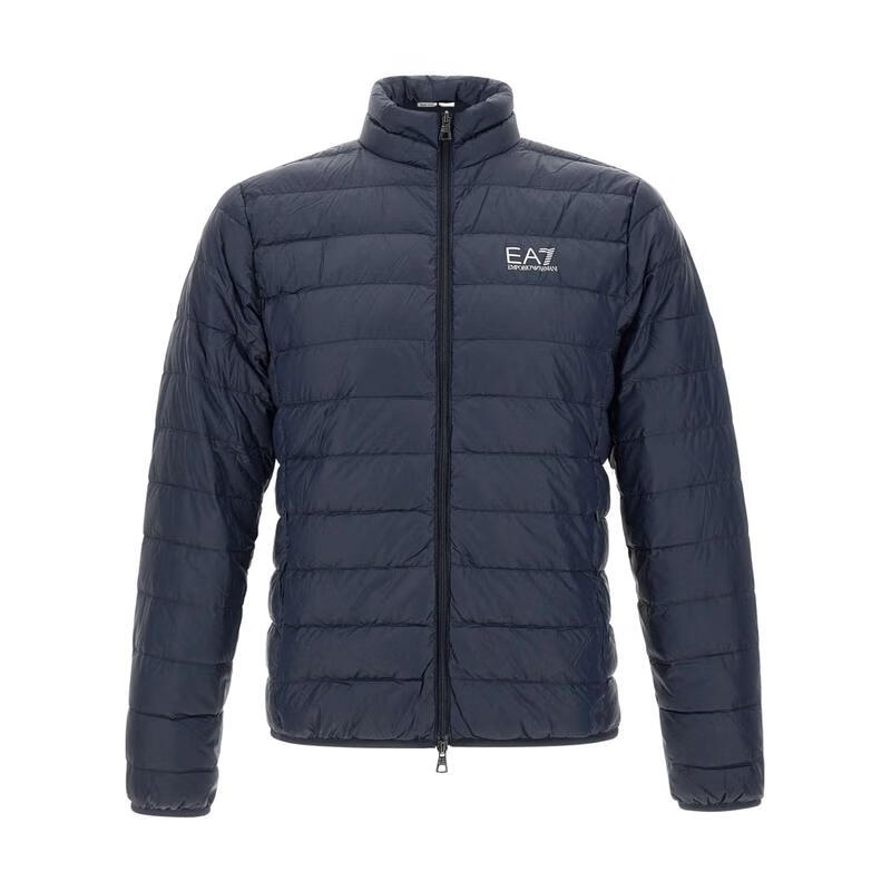 安普里奥·阿玛尼（Emporio Armani）男士羽绒服保暖防风轻盈立领绗缝长袖鸭绒冬季通勤外套轻薄休闲 黑色 均码 |XXL