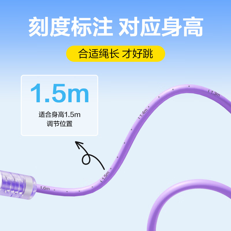 安踏（ANTA）双轴承沙专业式跳绳幼儿园儿童小学生专用考试6-12岁不打结初中生 双轴承中小学生训练专用款【刻度标注/自由调节长度】