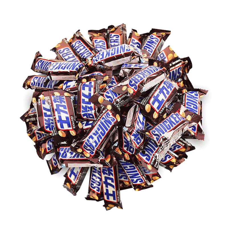 巧克力士力架德芙花生夹心400g桶装糖果年货礼盒零食 小小士力架约10g*20条