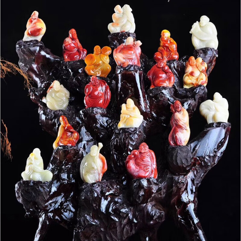 羽俙碧青田石雕摆件 寿山石雕刻天然原石玉石田黄青田石头开业送礼品