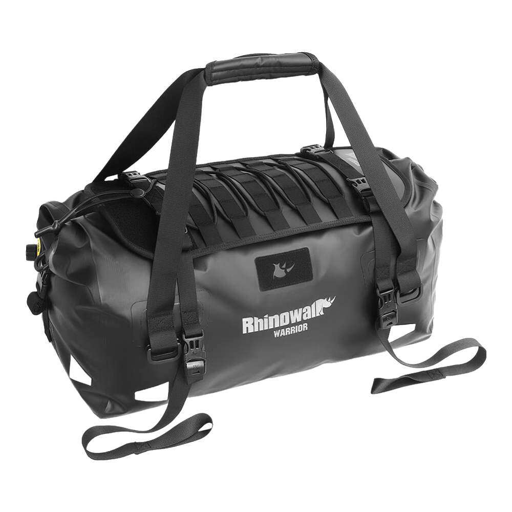 Rhinowalk犀牛漫步摩托車(chē)騎行后尾包騎士裝備拉力車(chē)機車(chē)摩旅背包摩托車(chē)馱包 休旅款40L-黑色 送拓展板