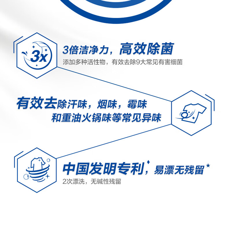 立白洗衣粉除菌去渍实惠装家用除菌除螨去渍机洗手洗袋装 除菌粉批发3.7kg*1袋