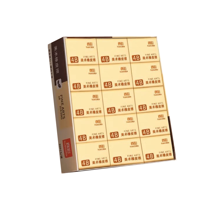 真彩（TRUECOLOR）4B橡皮擦小學(xué)生美術(shù)專(zhuān)用一年級無(wú)屑擦得超干凈不留痕兒童幼兒園聚屑成條繪圖素描橡皮擦30塊 5965