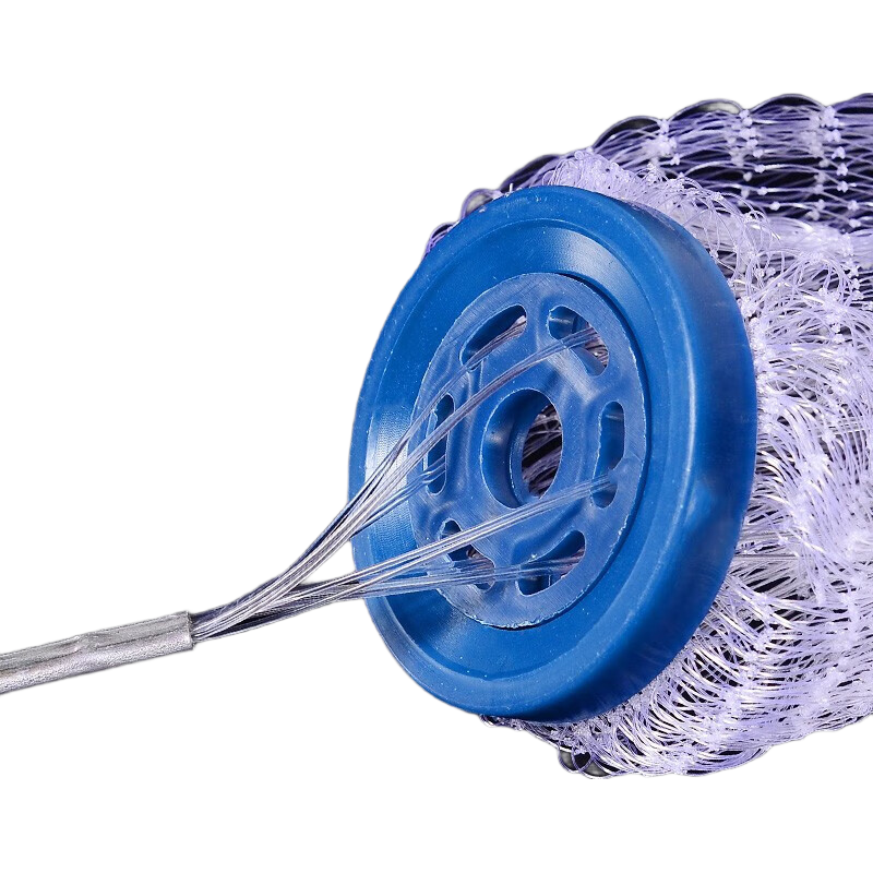 魚(yú)網(wǎng)撒網(wǎng)手拋漁網(wǎng)大飛盤(pán)式圓盤(pán)手撒捕魚(yú)易拋甩抓打撈自動(dòng)魚(yú)網(wǎng) 下水不退-單絲線(xiàn)2.4米高1指鐵鏈