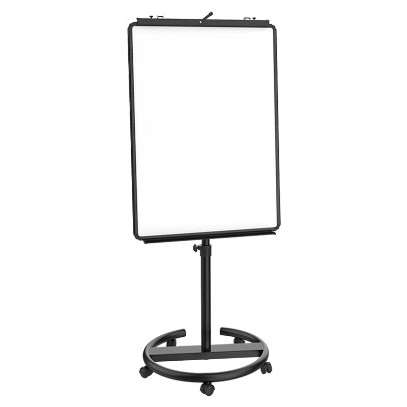 VIZ-PRO白板寫(xiě)字板白板支架式家用磁性白板辦公教學(xué)可移動(dòng)夾紙板教學(xué)黑板支架帶輪可擦寫(xiě)升降黑板墻70*100 移動(dòng)白板70x100cm(高端黑)