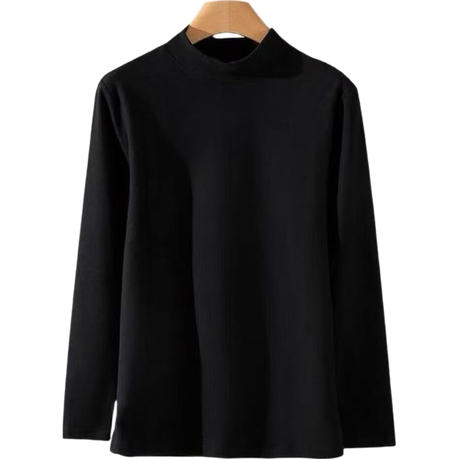 男士半高领磨毛长袖双面德绒秋衣打底衫秋冬季恒温保暖舒适上衣服 咖啡色 130克 3XL