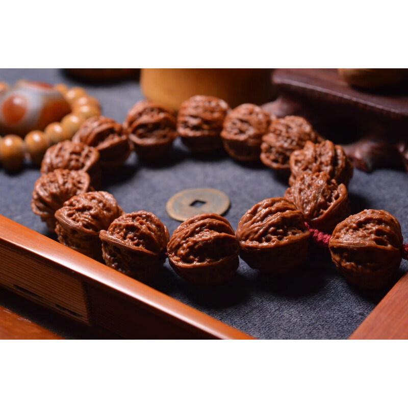 冰珂晶石京八棱手串无瑕25mm密度好大颗粒霸气男女文玩把件盘玩解压手持 核桃