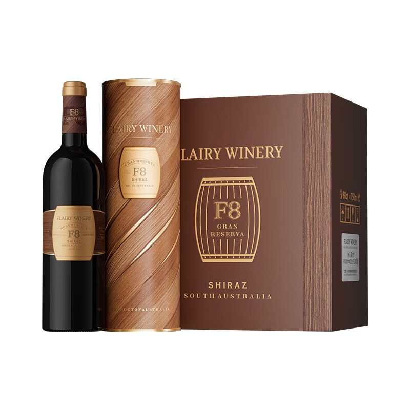 快利酒庄F8珍藏橡木桶西拉干红葡萄酒13.5度 持有机产品认证 澳洲原装进口 快利酒庄F8珍藏橡木桶*6