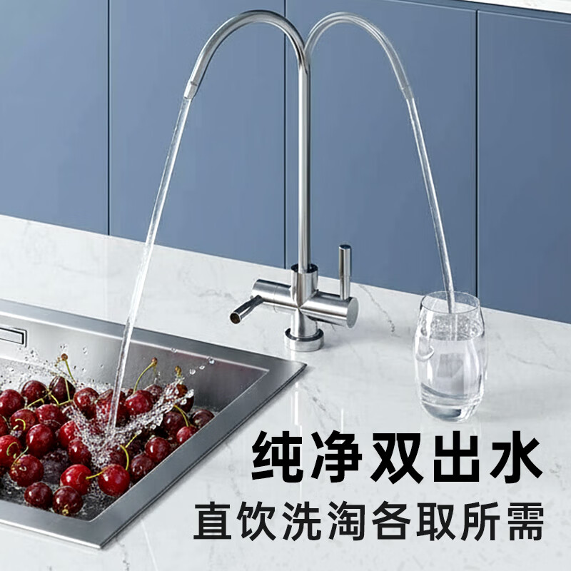 洁净世家净水器小白鲸1000G 3年长效RO反渗透膜过滤器 厨房台下家用直饮净饮一体机 【小白鲸青春版】1000G 3年长效RO膜