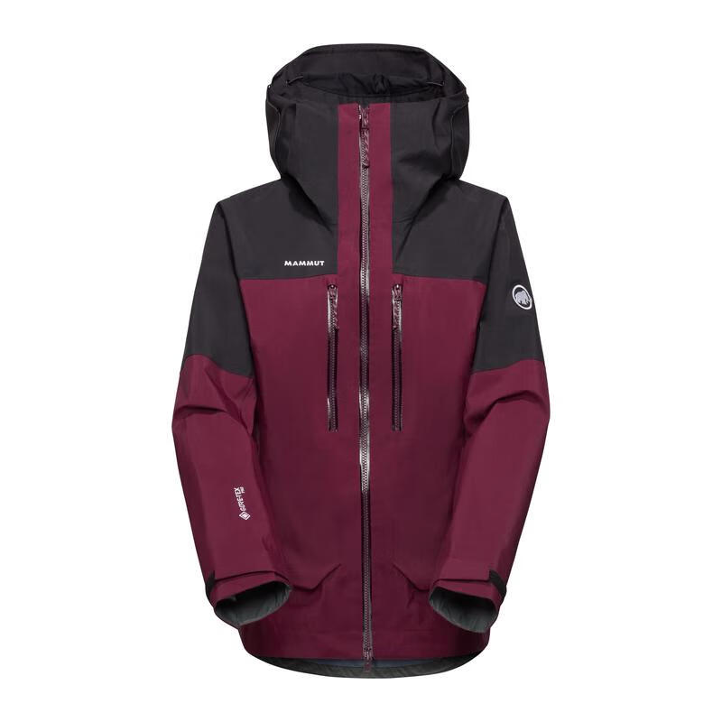 猛犸象（MAMMUT）女士冲锋衣防水防风透气户外外套连帽登山服 vin-black XL