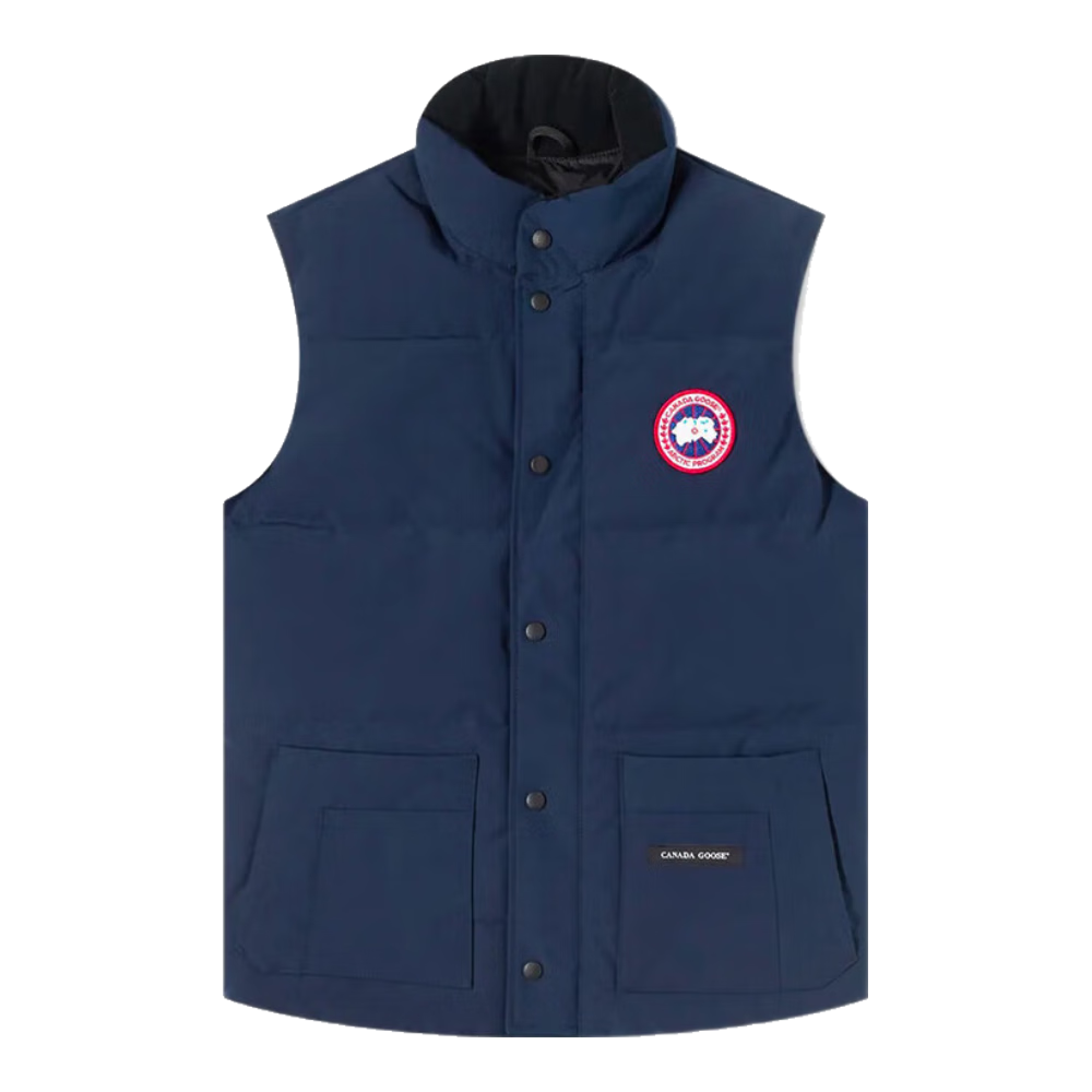 加拿大鵝（Canada Goose）新款秋冬季運(yùn)動(dòng)潮流休閑男女同款Freestyle保暖羽絨馬甲蔚洋藍(lán)S