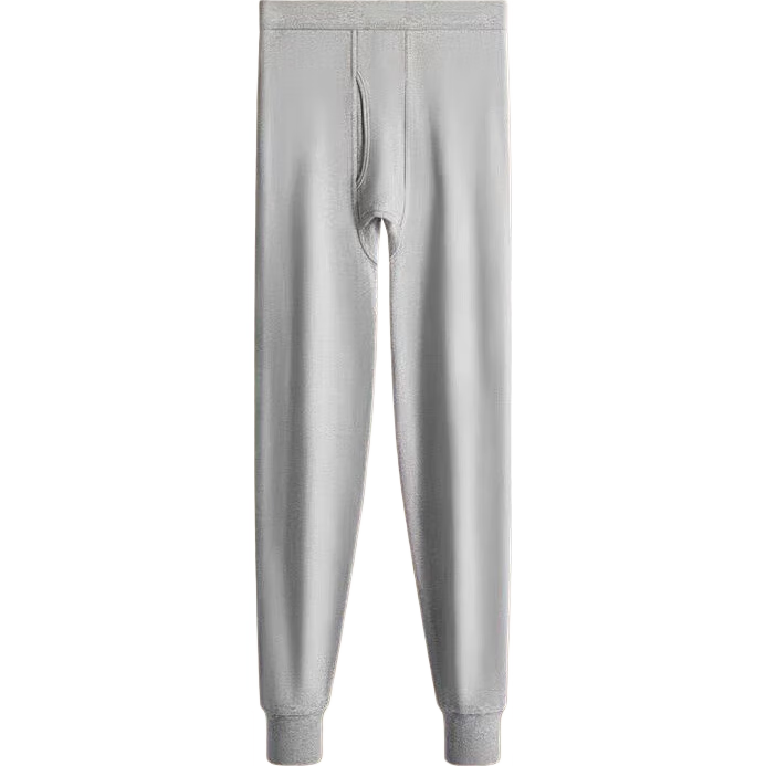 【店铺热销】男士秋款成人保暖内衣内穿棉毛打底线裤春秋冬季防寒 深灰 2XL 120-150斤