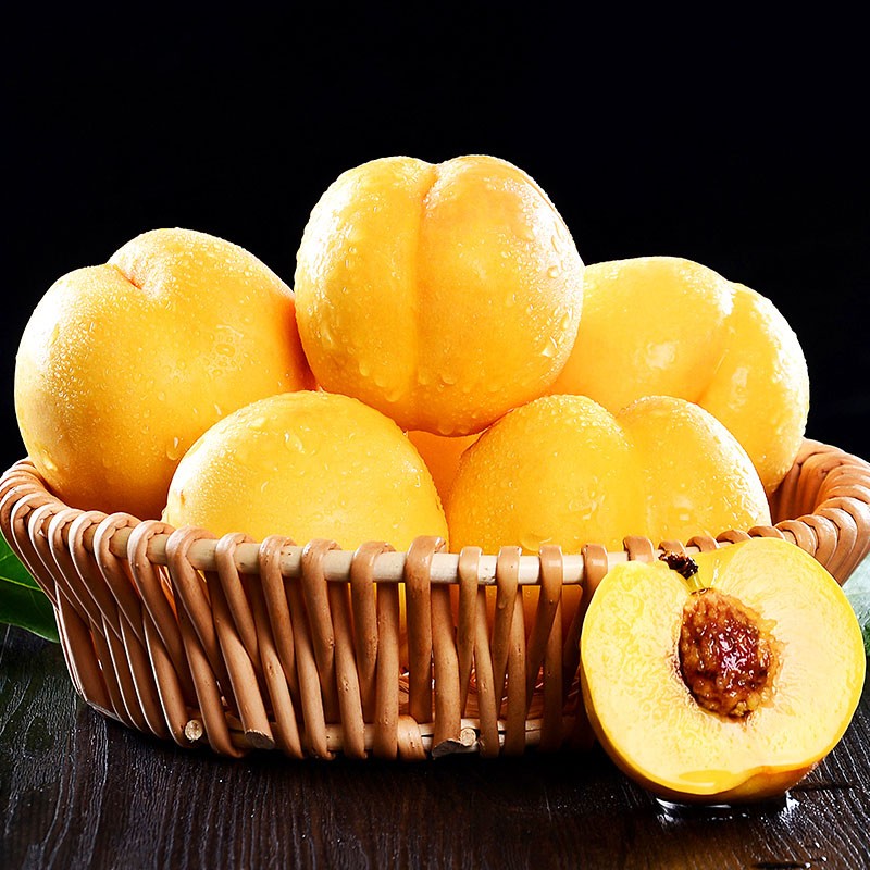 城南堡花 山东蒙阴油桃 黄肉桃子 新鲜水果脆甜 黄金油桃约3斤装
