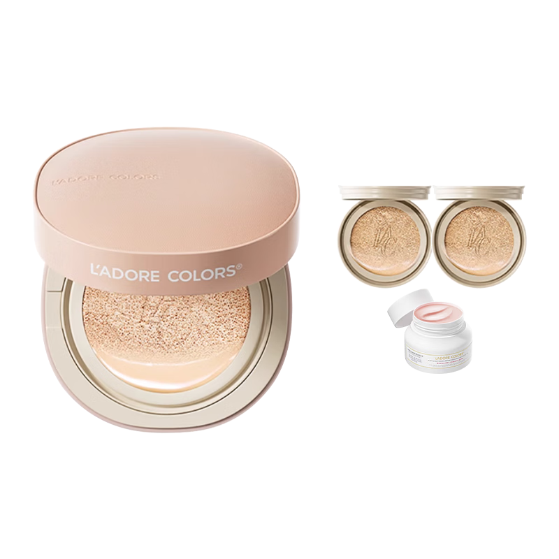 烙色胶原气垫粉底液水润服帖抗皱修护遮瑕不卡粉养肤型粉底液02自然色