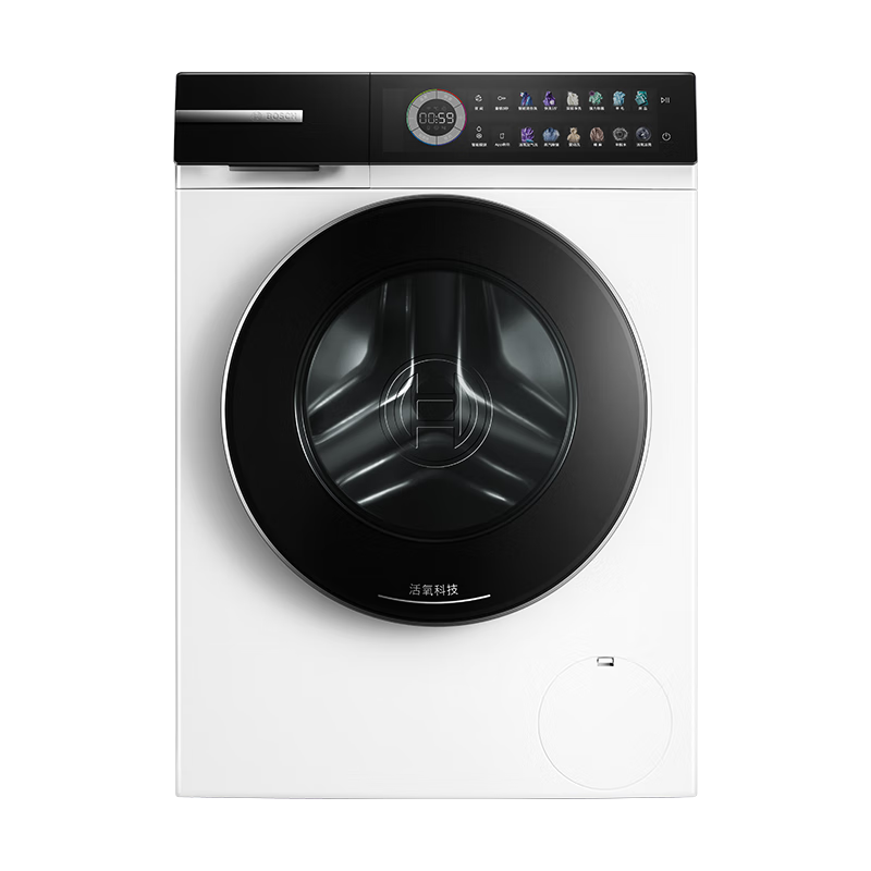 博世（BOSCH）6系摩德纳 10KG家用大容量 变频滚筒洗衣机 深层净洗 活氧空气洗 智能投放 蒸汽除皱 1.10洗净比 WGK754D00W 单洗