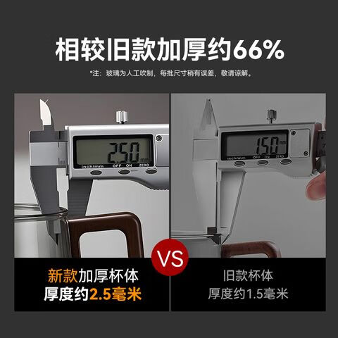 溥畔耐高温茶杯茶水分离杯个人专用泡茶玻璃杯男办公室带把家用水杯子 圆趣-透明色525ml 高硼硅