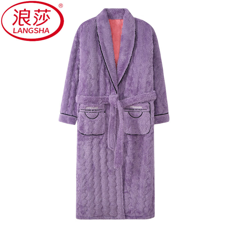 睡袍冬款女中老年妈妈冬季加绒加厚三层夹棉睡衣加长款