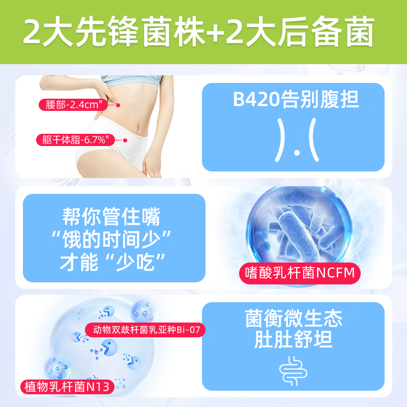 拜曼白芸豆酵素B420益生菌粉膳食纤维白芸豆阻断剂餐前即食型乳酸菌 5盒（实发10盒）