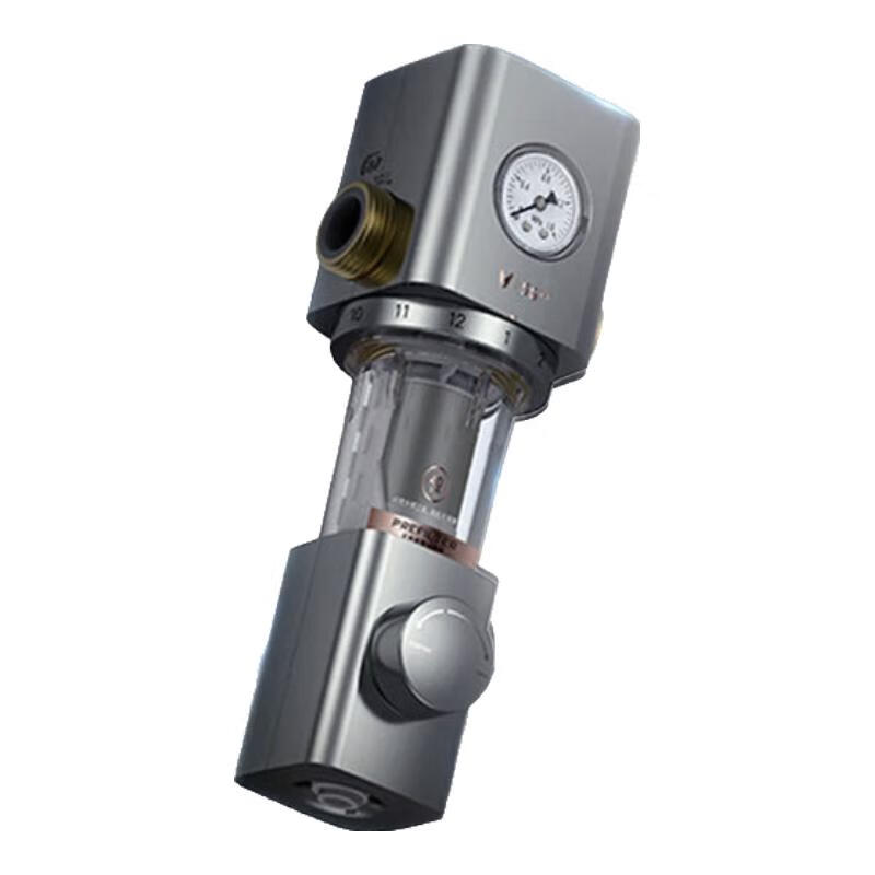 云米小海豚前置过滤器家用全屋中央净水器过滤器8T通量水驱动自清洁前置过滤器VF5-A 旗舰版-压力表前置过滤器