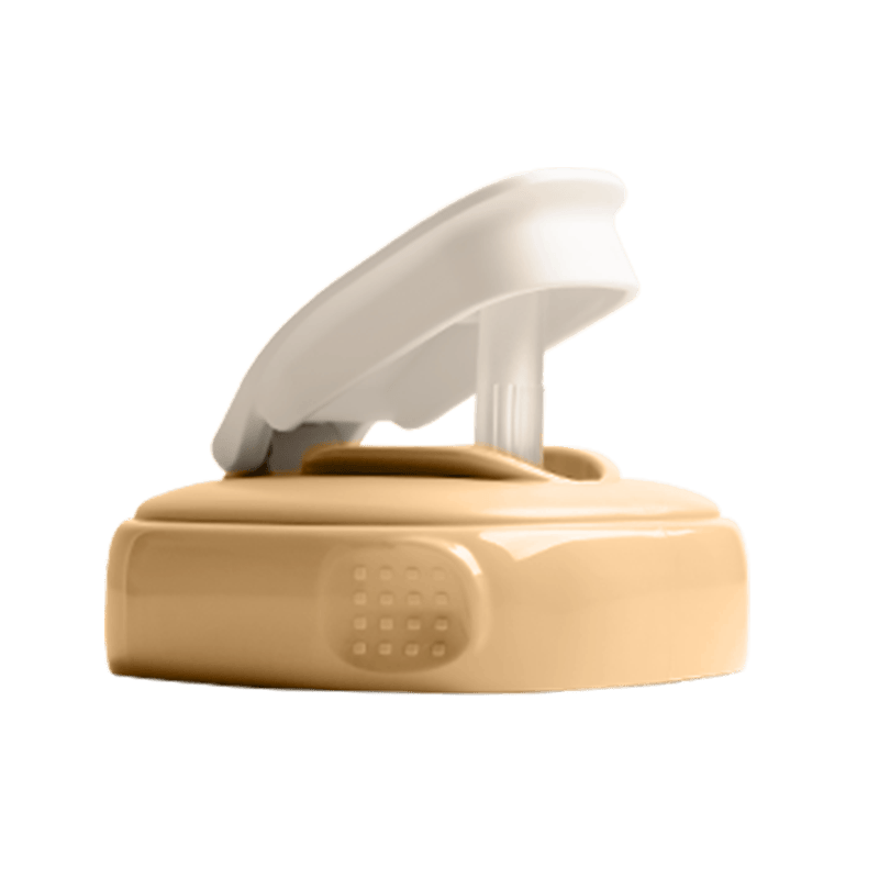 HEGEN海格恩儿童吸管杯盖通用奶瓶杯子配件1-3岁直饮喝水杯盖大麦金色