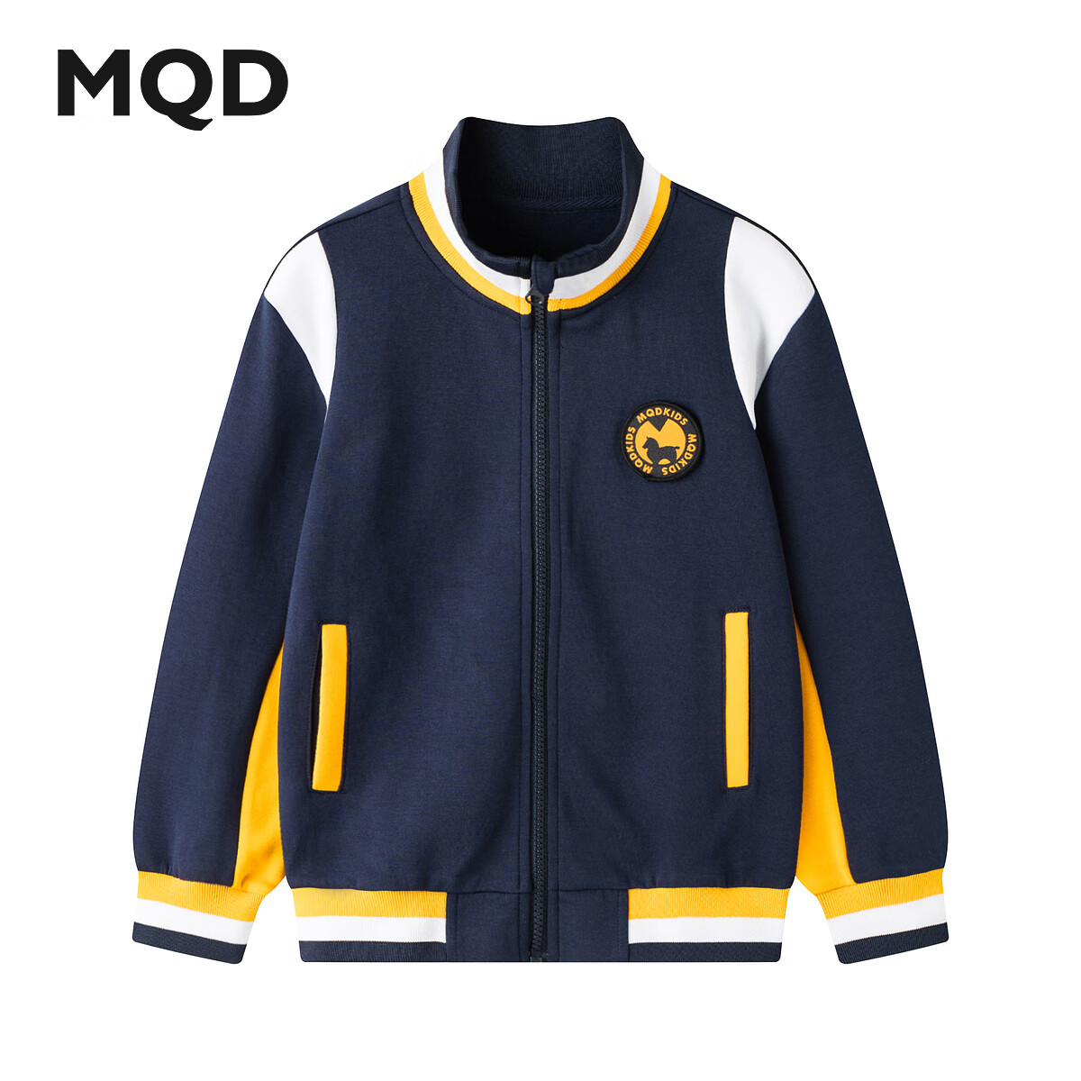 马骑顿（MQD）秋冬季学院风针织日常通勤外套 藏青1 120