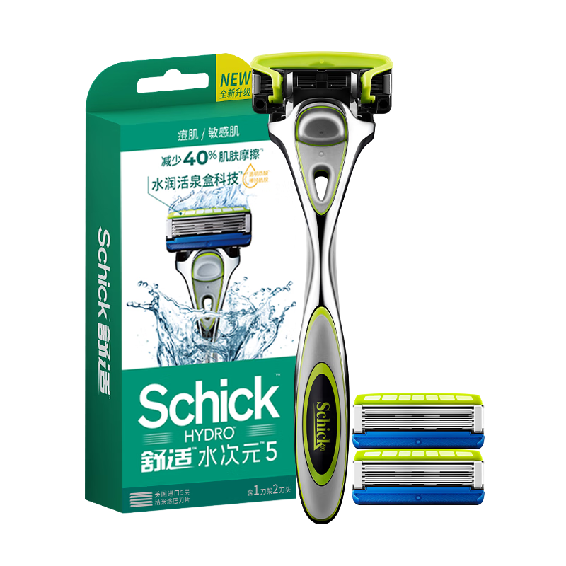 ���ڲ��������ʣ�Schick�������������ˮ��Ԫ5���������뵶 5�㵶Ƭ��1����3��ͷ�������˸߶���ʿ�����ֶ� �������� ����������