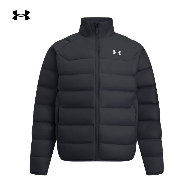 安德玛（UNDERARMOUR）UA秋冬Core男子轻质运动休闲短款鸭绒羽绒服6010876 黑色001 L
