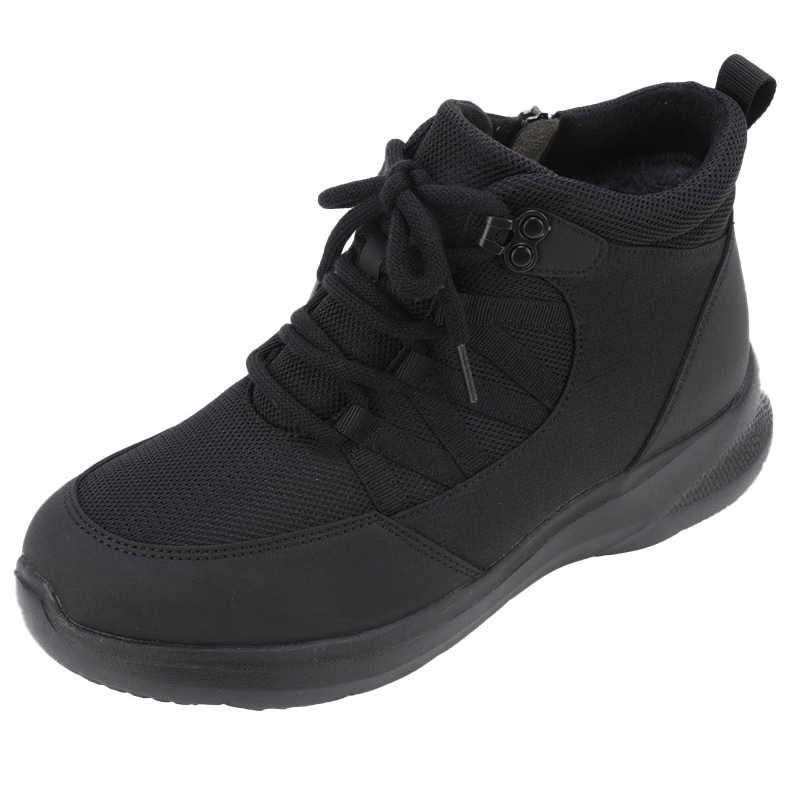 Pansy日本男士休閑鞋新款高幫拉鏈軟底保暖舒適鞋1129 黑色 41