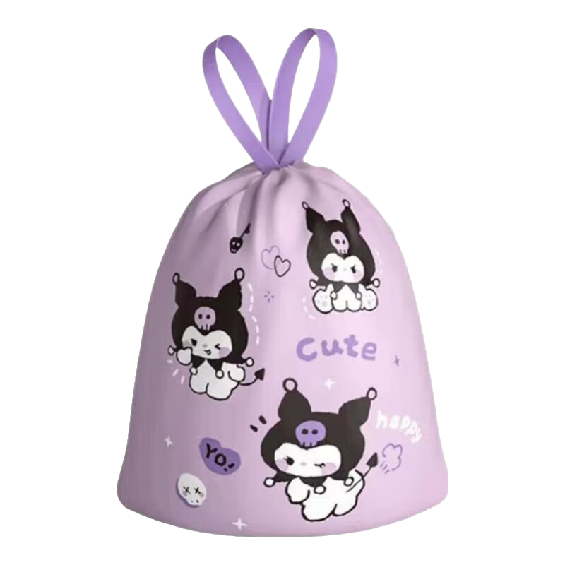 特惠库洛米印花垃圾袋大号抽绳厨房家用清洁手提式加厚香薰垃圾袋 200只 45*45