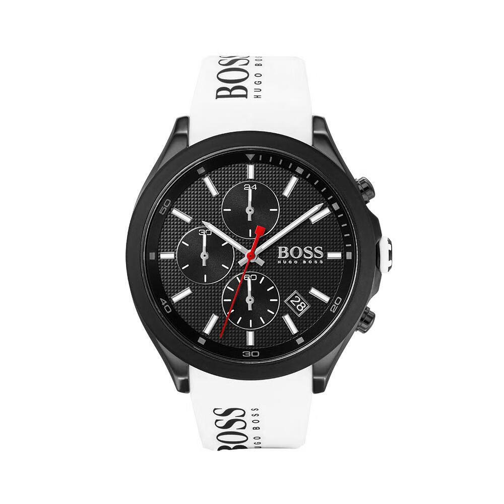 BOSS 徒步 时尚手表 男士 石英 计时功能 Quartz Watch Velocity White 44.2 mm