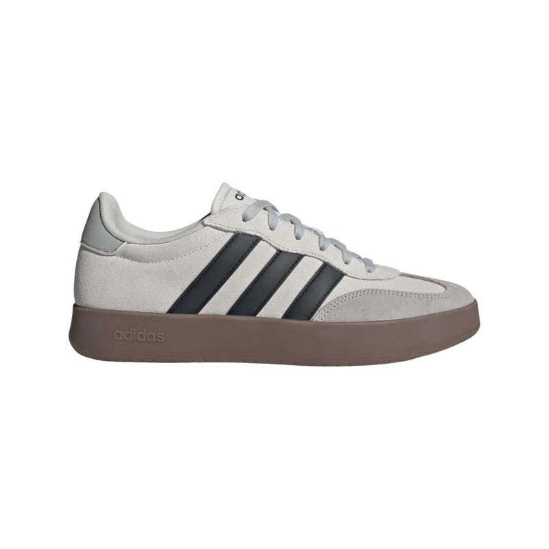 adidas「T头鞋」BARREDA板鞋德训鞋男女阿迪达斯轻运动 灰色/黑色/树脂黄   41  